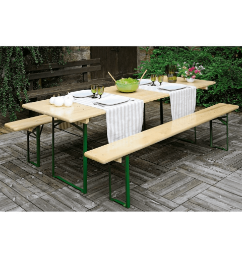 table et bancs de pique-nique en bois pliable Jardipolys